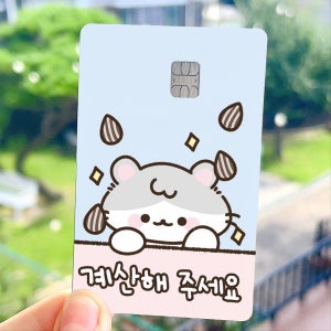 계산-햄스터버전 카드스티커 카드스킨 카드커버 카꾸, 로로빌리지