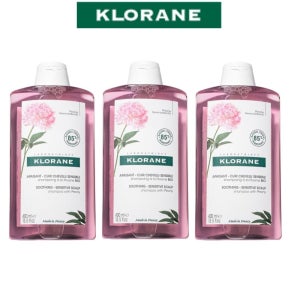 클로란 피오니 엑스트라 샴푸 400ml 3개 Klorane 3282770107739