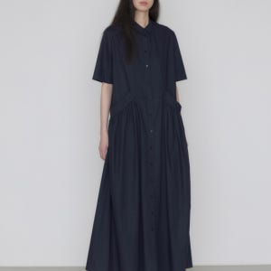 마누엘에기욤  [Ss26 재입고] Manu Cotton Summer Dress Navy