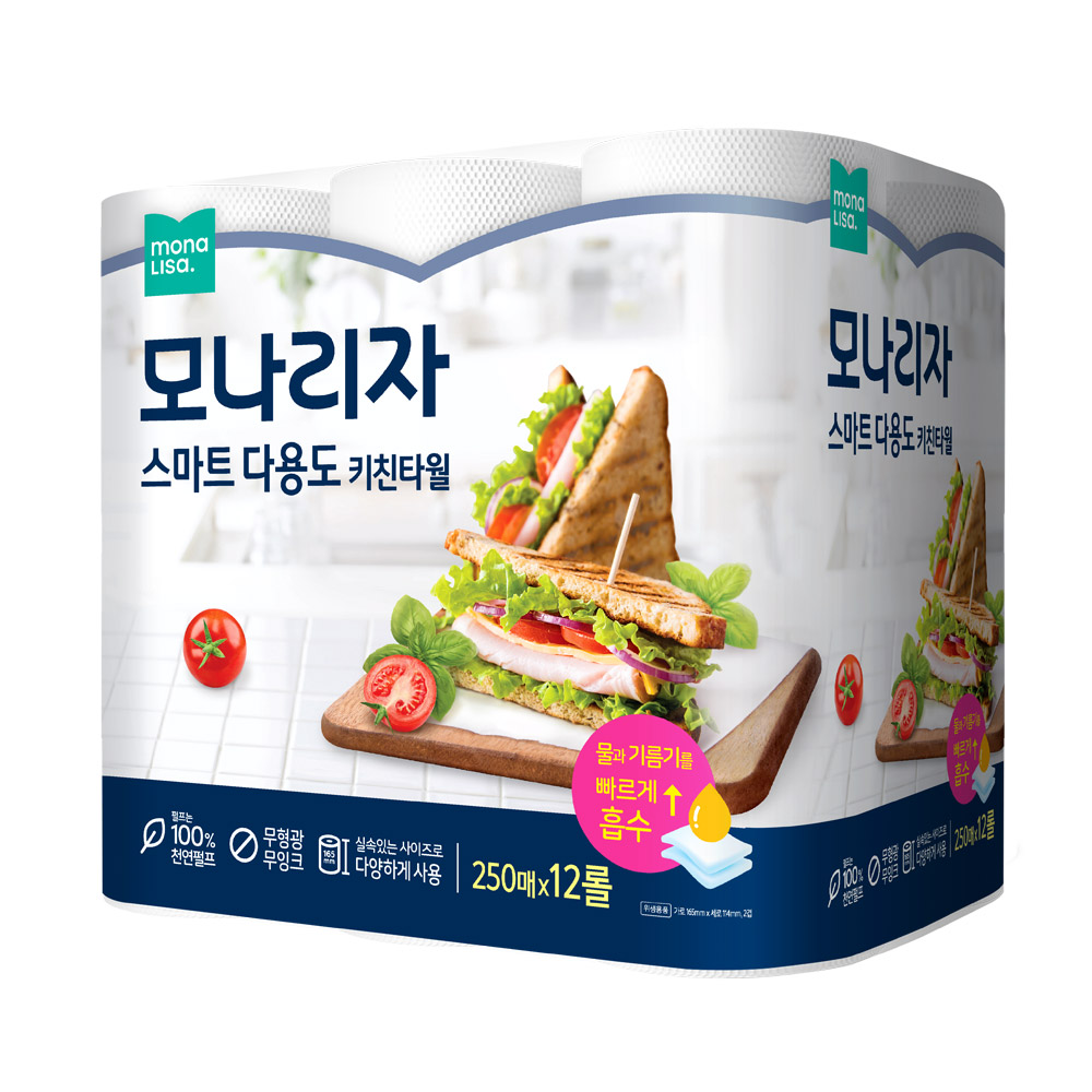 모나리자 스마트 다용도 키친타올 (250매×12롤)