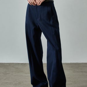 [파사드패턴] 커브드 코튼 팬츠_네이비