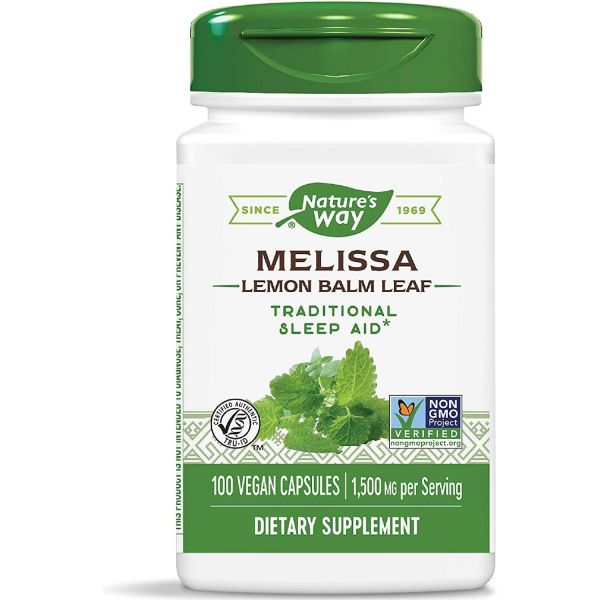 <b>네이쳐스웨이</b> <b>Nature’s Way</b> Premium Herbal Melissa Lemon Balm Leaf 1500 mg per Serving 100 Count Pack of 2