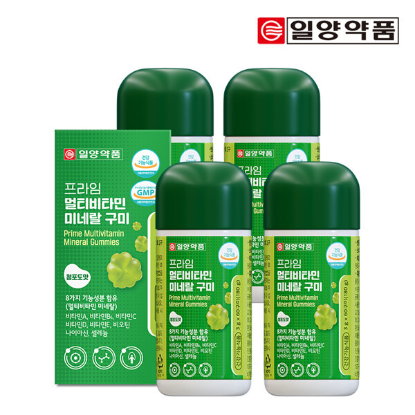일양약품 (현대Hmall)프라임 <b>멀티</b>비타민<b>미네랄</b> 구미 60구미 4박스