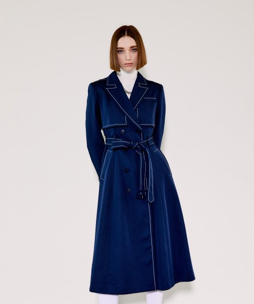 [채뉴욕] The tailored trench coat [NAVY] FW22RTW0101