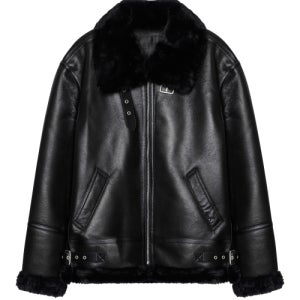 [레프트서울] 에비에이터 B-3 무스탕 자켓 [블랙] LMOJK03A2BK