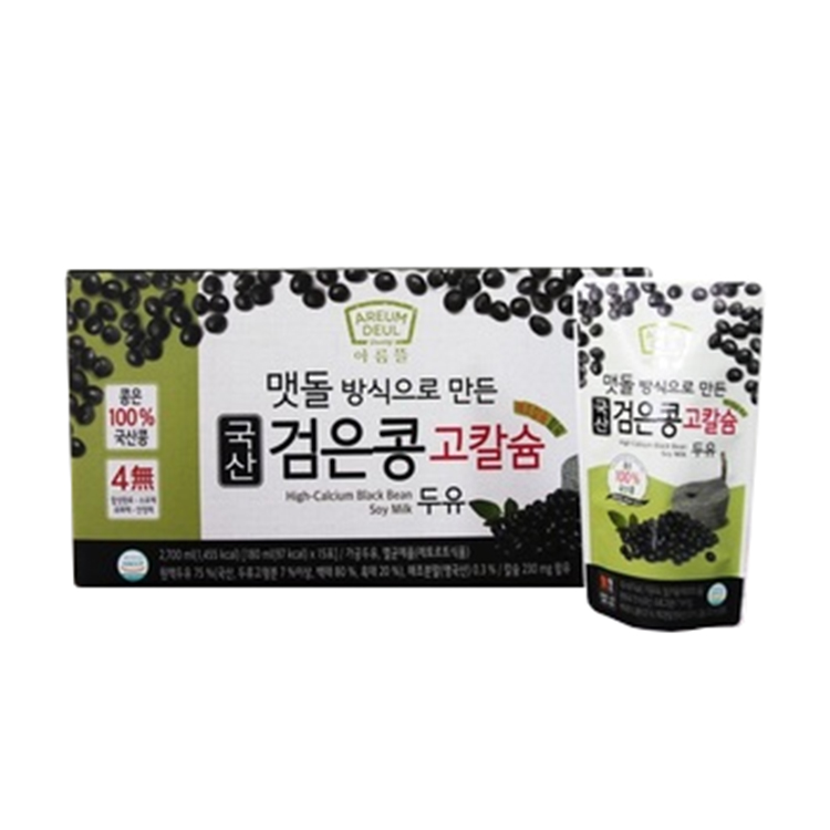 아름뜰 맷돌 방식으로 만든 검은콩 고칼슘 두유 성분 분석