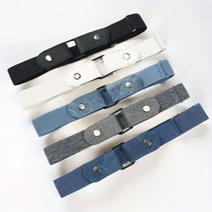 1pc 조절 가능한 허리 트레이너 벨트 - 탄성 소재, 버클 디자인 없음, 청바지 및 바지에 편안하고 편리함, 해변, 야외, 주말 캐주얼, 스포츠, 스포츠 허리 지원| 탄성 허리띠