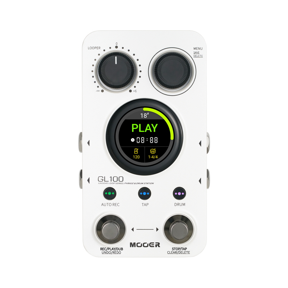 MOOER 무어 전자기타 이펙터 페달 그루브 루프 드럼 스테이션 300분 GL100