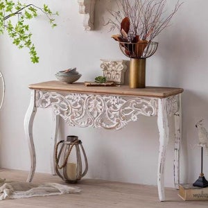 [롯데백화점] 티에라 홈티에라 화이트 쉐비 앤틱 조각 콘솔(직접 조립) LE1219045052