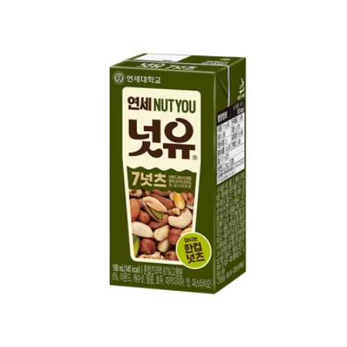 Yonsei Dairy Yonsei Soy Milk Nut Milk 7 Nuts, 190ml, 24 packs