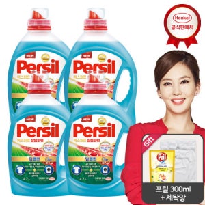 퍼실 딥클린 삶음파워 하이진젤 2.7Lx4개 겸용_프릴300+세탁망