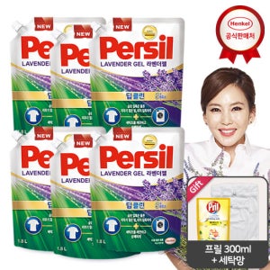 퍼실 딥클린 라벤더 1.8Lx6개 겸용_프릴300+세탁망