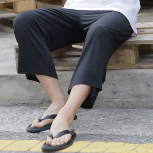 (L-5XL)소름 와이드 냉장고 팬츠[OKK#밴딩팬츠 #냉장고 #기능성냉장고바지,팬츠,허리밴딩,쿨링,냉장고,하의,바지]