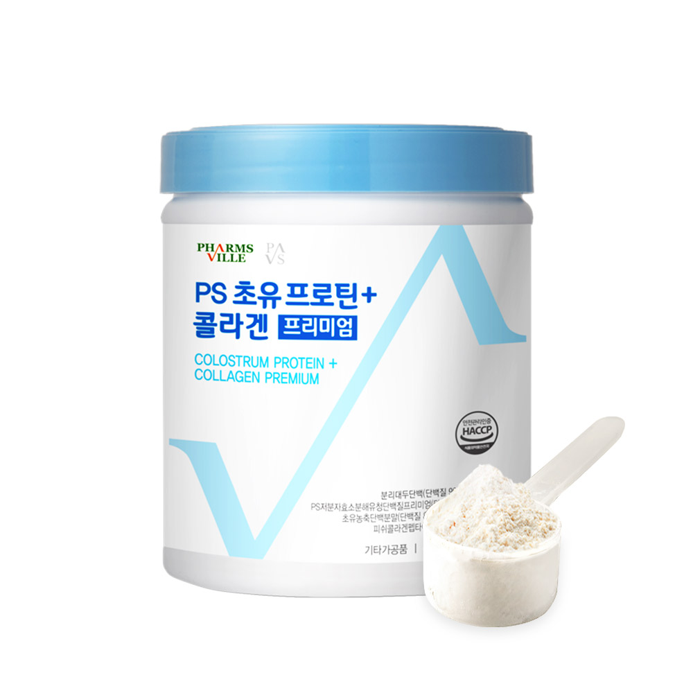 팜스빌 애플트리김약사네 PS 초유 프로틴 플러스 <b>콜라겐</b> 프리미엄  420g, 1개