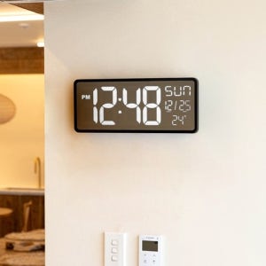 [오더블유씨] 빅 올라운드 무드등 디지털 벽시계