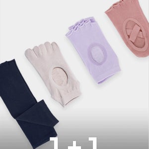 요가삭스 필라테스논슬립삭스 논슬립미들삭스 1+1 논슬립필라테스긴양말