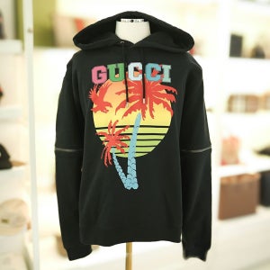 구찌 후드티 블랙 멀티컬러 700117 XJEOT 1082 프린팅 면 명품 후디 129680631
