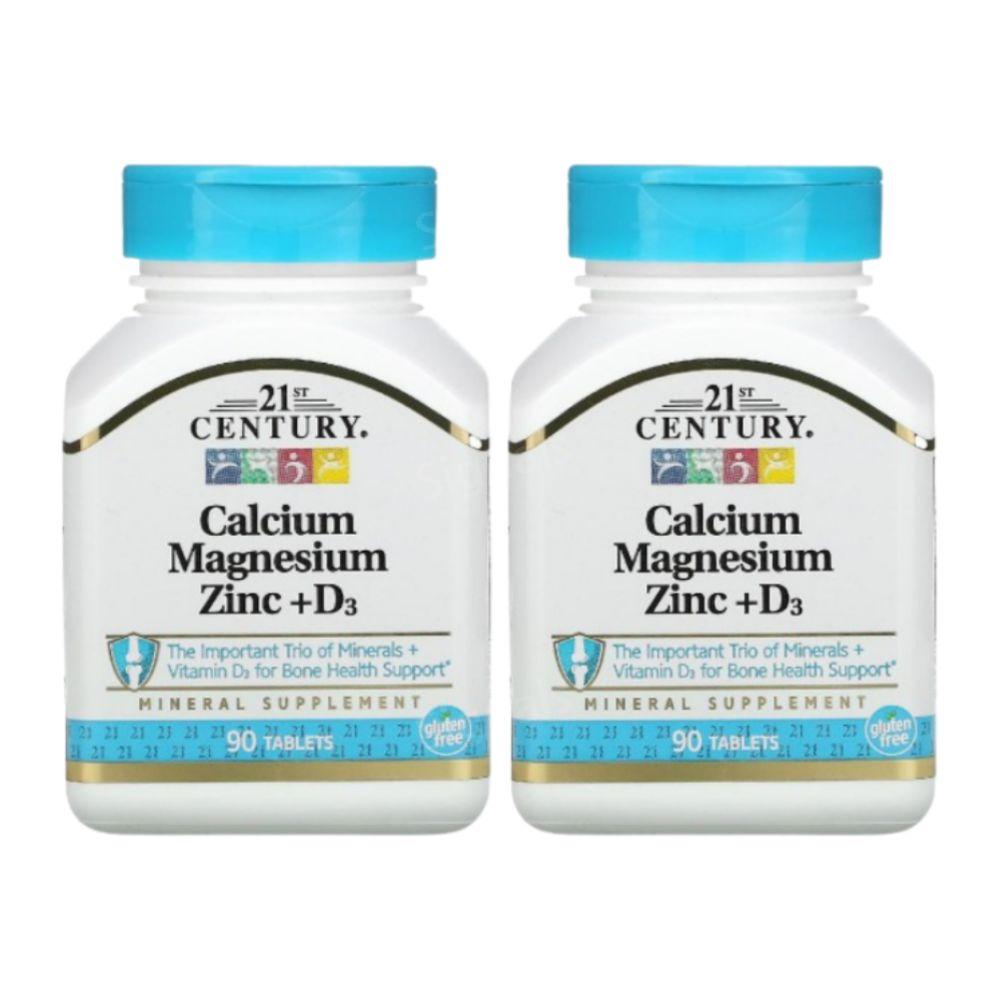 21세기 칼마아디 칼슘 마그네슘 아연 비타민D3 90정 2개 <b>Cal</b> <b>Mag</b> Zinc D3