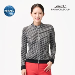 프로월드컵 여성 레저형 프린트 메쉬 자켓 | 블랙 Q125-5402-1-ZB
