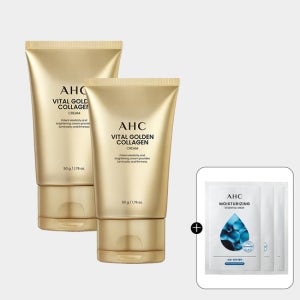 AHC 바이탈 골든콜라겐 크림 50g 2개+(증정)에센셜 마스크팩 25g 3매