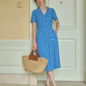 [심플레트로] 5/29일 예약배송_SR_Nightingale ocean temperament dress SR_Nightingale ocean temperament dress