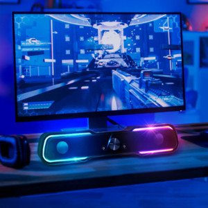 로이체 게이밍 LED 사운드바 PC스피커 RSB-G5000 블랙 화이트