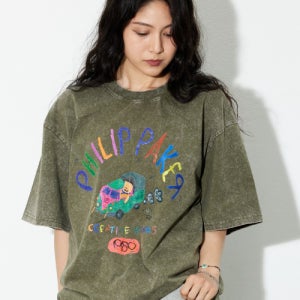 [필립페이커] 비엠씨 미니 버스 크레용 반팔티셔츠 피그먼트 빈티지 그린 MINI BUS CRAYON SST PIGMENT GREEN SST