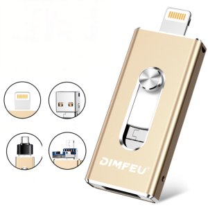 아이폰용 256GB 플래시 드라이브, 128GB/64GB/32GB 메모리 스틱 저장 파일 사진 비디오 백업, 아이폰 아이패드 PC 호환, 플러그 앤 플레이