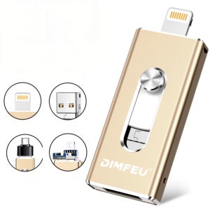 아이폰 전용 256GB 플래시 드라이브, 128GB 64GB 32GB 메모리 스틱, 파일 및 사진 동영상 백업, iPhone iPad Android PC 호환, 플러그 앤 플레이,