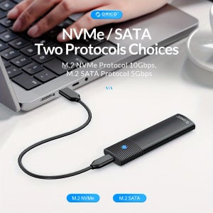 ICO 알루미늄 M.2 NVMe SSD 인클로저, 도구 없이 사용 가능한 10Gbps USB C 어댑터, USB 3.2 m.2 NVMe 리더, 외부 SSD 케이스 Therbolt