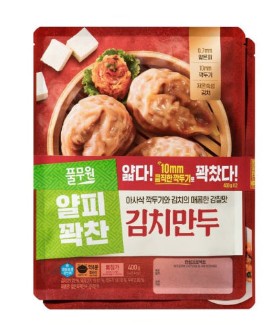 풀무원 얇은피 꽉찬속 김치만두 (냉동)
