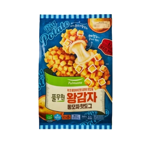 풀무원 왕감자 통모짜 핫도그 (냉동) 90g 8개 (9,980원) (로켓프레시)