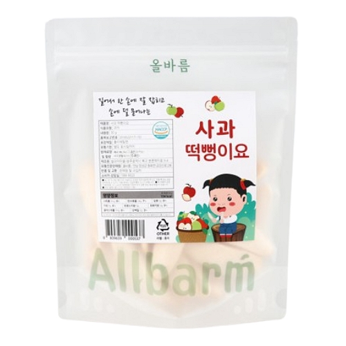 Olbareum Apple Tteokppeong-iyo, 30g, 1pc