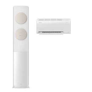 삼성 비스포크  AI 무풍 클래식 2in1 에어컨 17평형+6평형 (화이트/베이지) AF70F17D11BRS 60개월약정