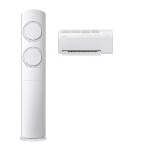 삼성 AI Q9000 2in1 에어컨 19평형+6평형 (화이트/그레이) AF60F19D11GRS 60개월약정
