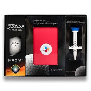 타이틀리스트Prov1골프공3알+높이조절골프티+골프파우치 기념품 판촉물 맞춤제작