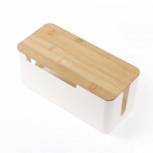 밤부 멀티탭 케이블 정리함 23.5x11.5cm 전선수납함 기념품 판촉물