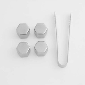 안 녹는 베이직 얼음 아이스큐브 4p세트(+집게) 스텐얼음 기념품 판촉물 맞춤제작