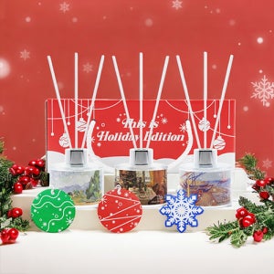 [송월타올] 홀리데이 크리스마스 에디션 명화 3종 디퓨저 기프트세트(120ml*3+퍼퓸택*3 구성) 기념품 판촉물 맞춤제작