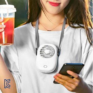 넥밴드형 사각미니선풍기(1200mAh) 휴대용 목걸이선풍기 핸즈프리 기념품 판촉물 맞춤제작
