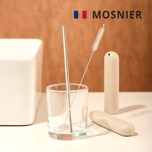 모스니에 스텐빨대+세척솔+생분해케이스 기념품 판촉물 맞춤제작