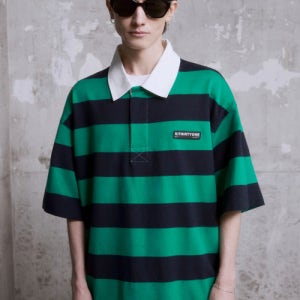 [디써티원] Stripe Rugby Polo T-Shirt (Green) DU25UK3006GN