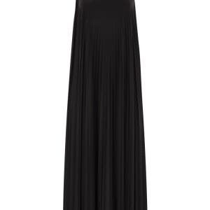 막스마라 25SS VERDIER 맥시 플리세 드레스 블랙 2512621042600 004 스포츠 맥스 MAXI PLISSE AMERICAN COLLAR 251262104260000