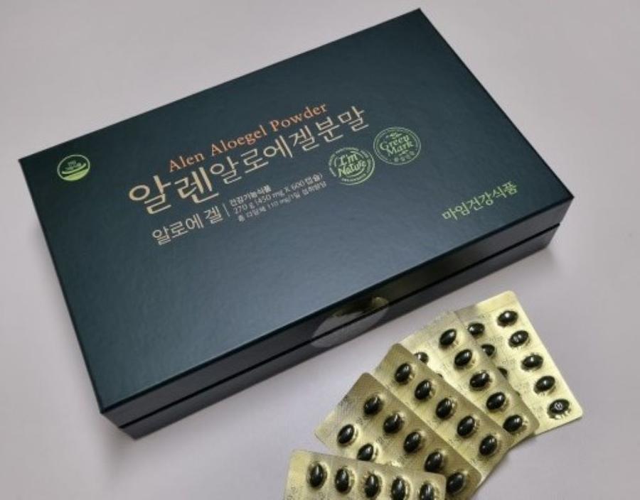 <b>마임</b> 알렌 알로에겔 분말 270 g(450 mg x 600캡슐) - 데이젤 50장 지급