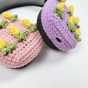 에어팟맥스 뜨개케이스 플라워가든 (헤드밴드장식증정), 니트테라피