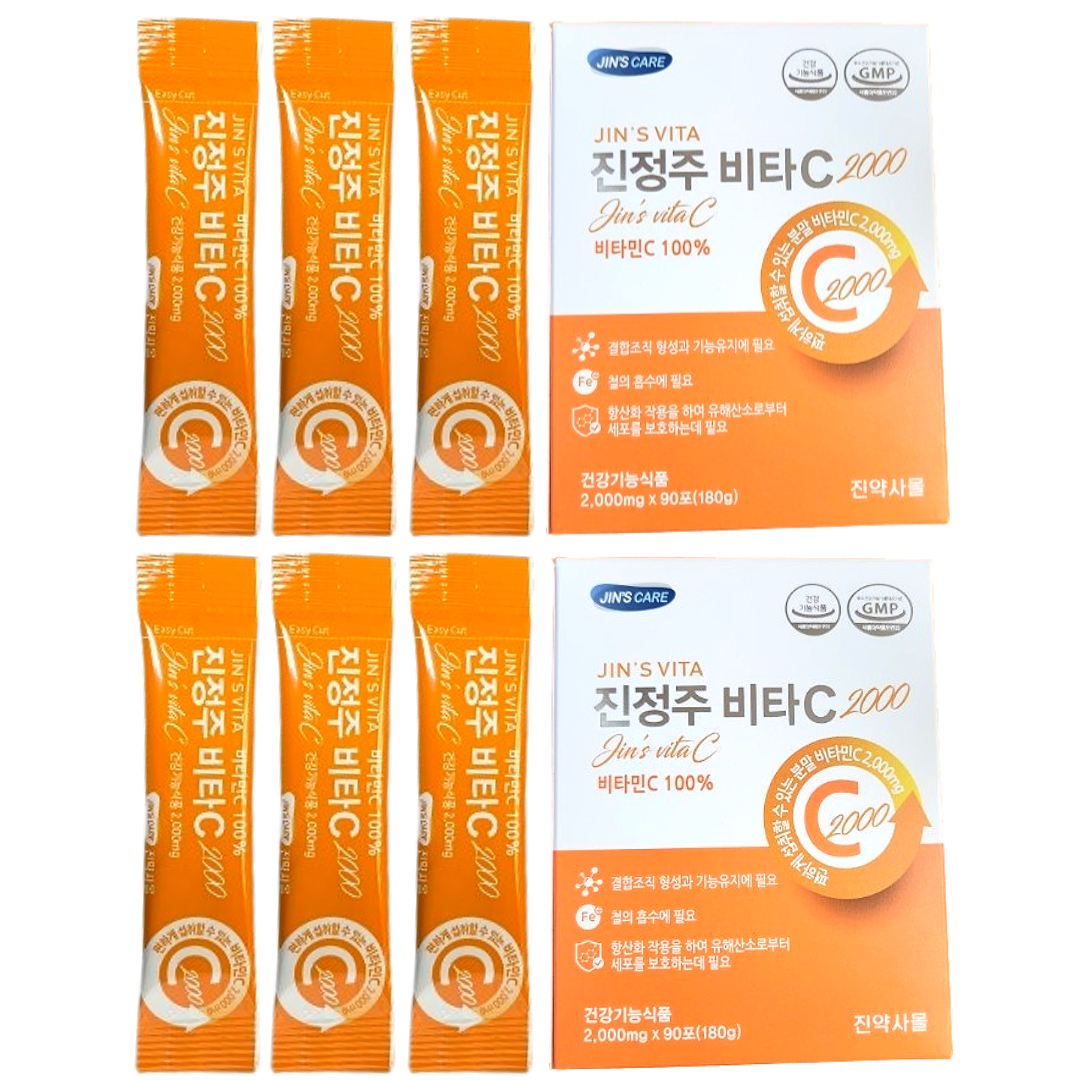 <b>진약사몰</b> 비타C2000 진정주 비타민C2000  180g  2개