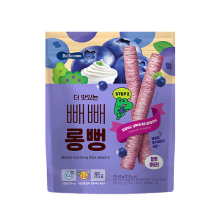 베베쿡 처음먹는 빼빼롱뻥 블루베리 제품 이미지