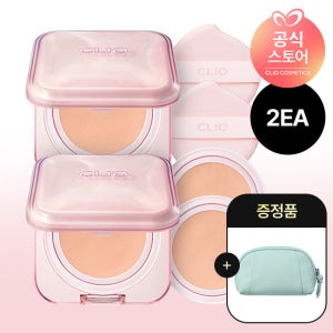 [2SET/파우치증정]클리오 킬커버 메쉬글로우 에센셜 쿠션 기획(본품2+리필2) (+증정 민트파우치)
