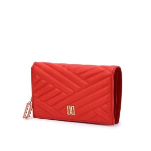 [닥스 액세서리] [CARLISLE] 레드 칼라일 엠보 소가죽 골드 DD 중지갑 DCWA5F260R2