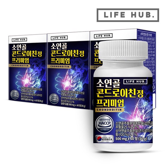 소연골 콘드로이친 정 프리미엄 3통 (180정) 6개월분  3개  60정